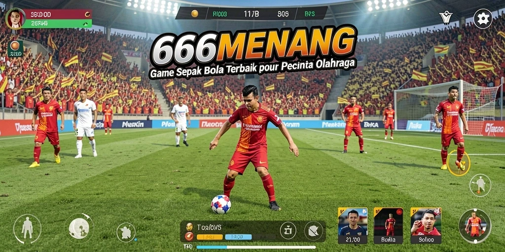 Gameplay yang mengasyikkan dalam pertandingan sepak bola.