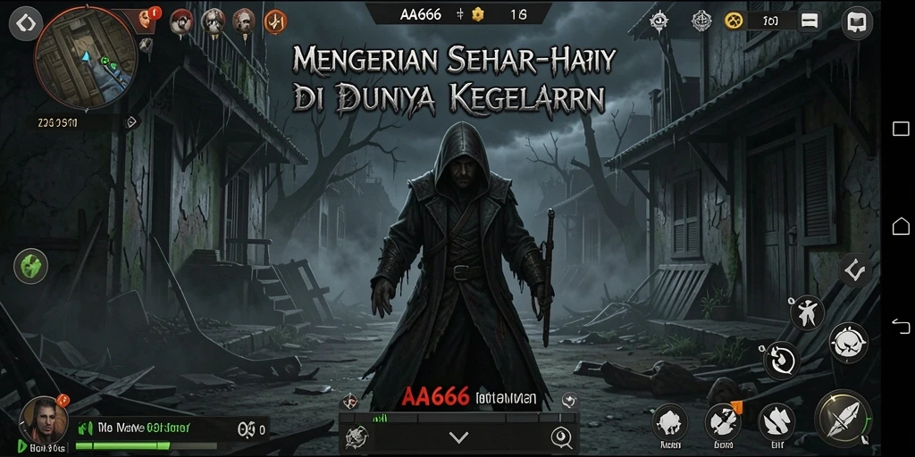 Screenshot gameplay menyeramkan dari AA666 dengan suasana mencekam.