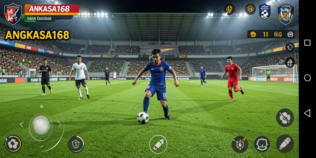 Tampilan menarik dari gameplay <strong>ANGKASA168</strong> yang penuh aksi sepak bola.