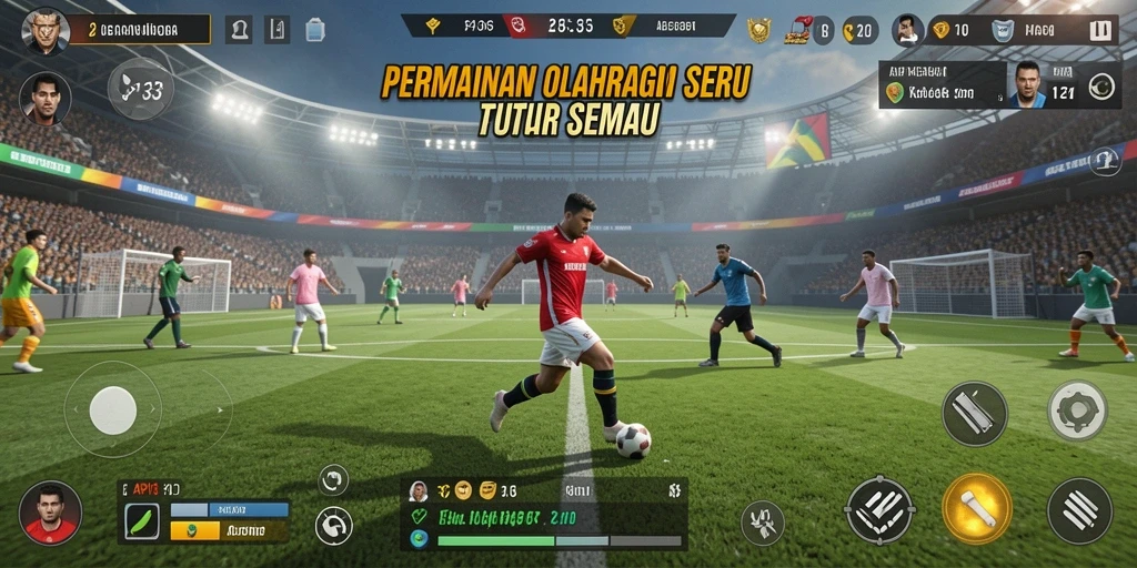 Tampilan seru dari gameplay API33 yang penuh aksi olahraga.