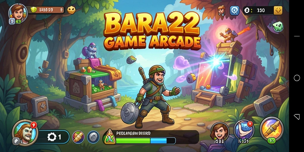 Tampilan gameplay BARA22 yang penuh aksi dan tantangan.