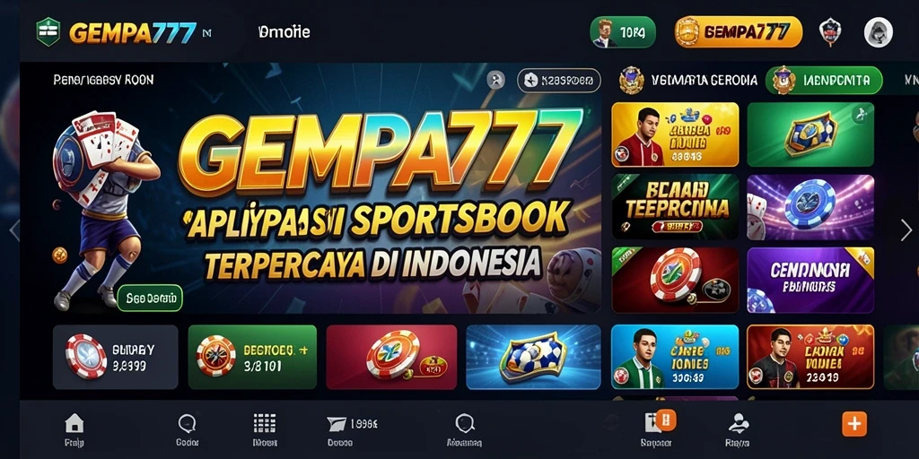 Tampilan gameplay <strong>GEMPA777</strong> dengan berbagai pilihan taruhan olahraga.