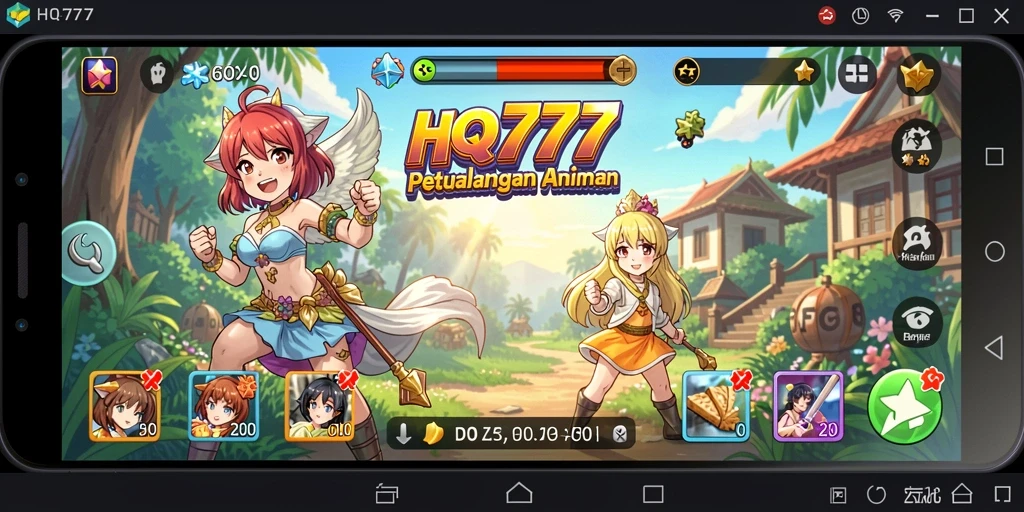 Menampilkan gameplay menawan dari game Anime HQ777.