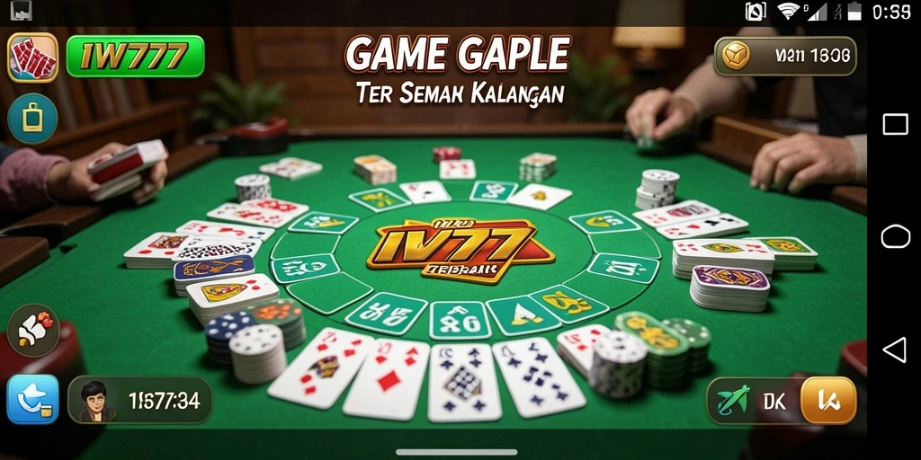 Tampilan gameplay Gaple yang menarik di IW777.