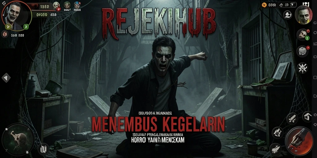 Tampilan gameplay mencekam dengan atmosfer horror yang kental.